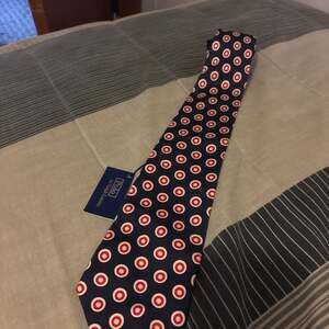 Polo Ralph Lauren Red and Navy Circle Silk Tie